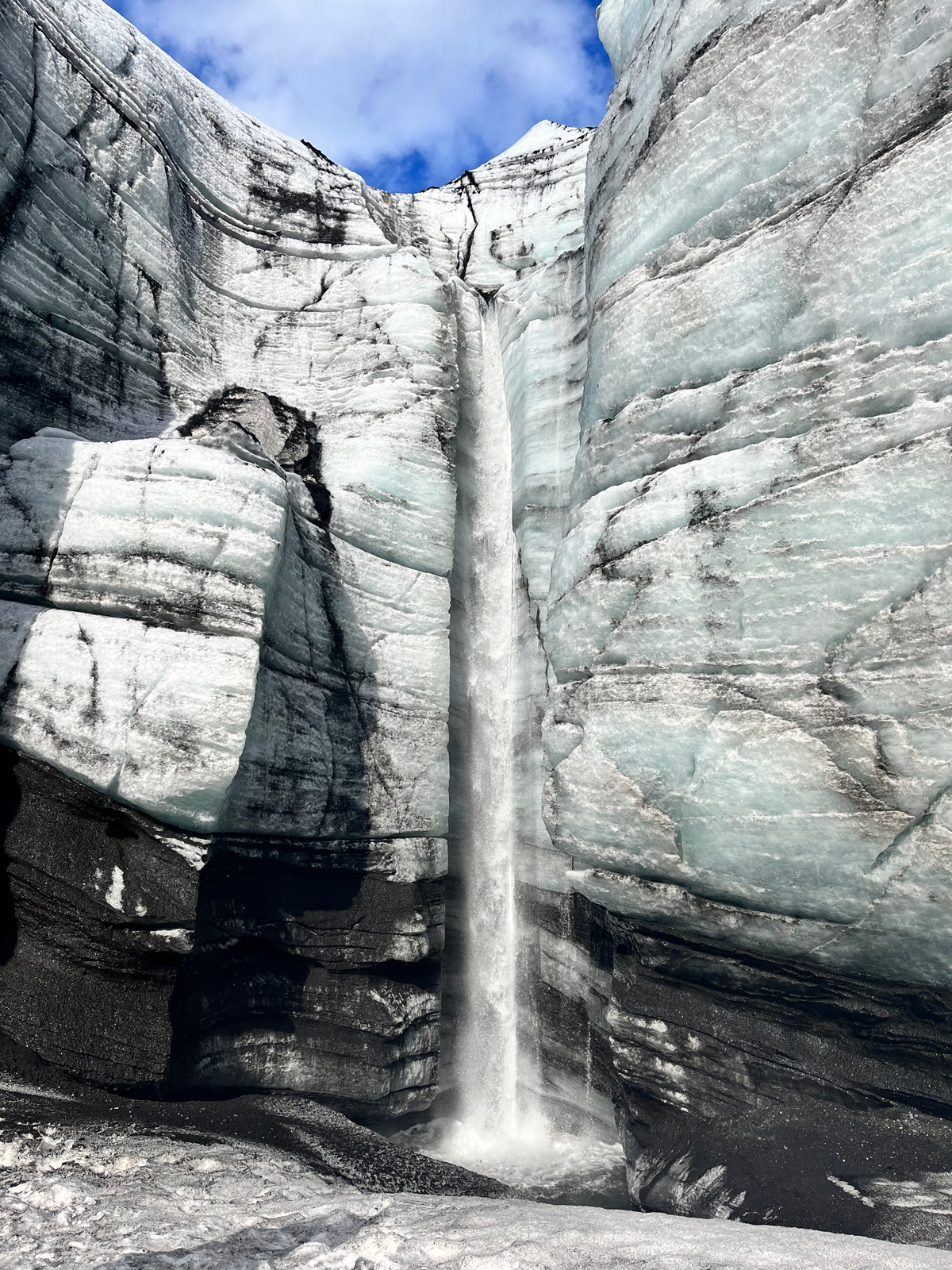 Glacier waterfalls that will disappear 