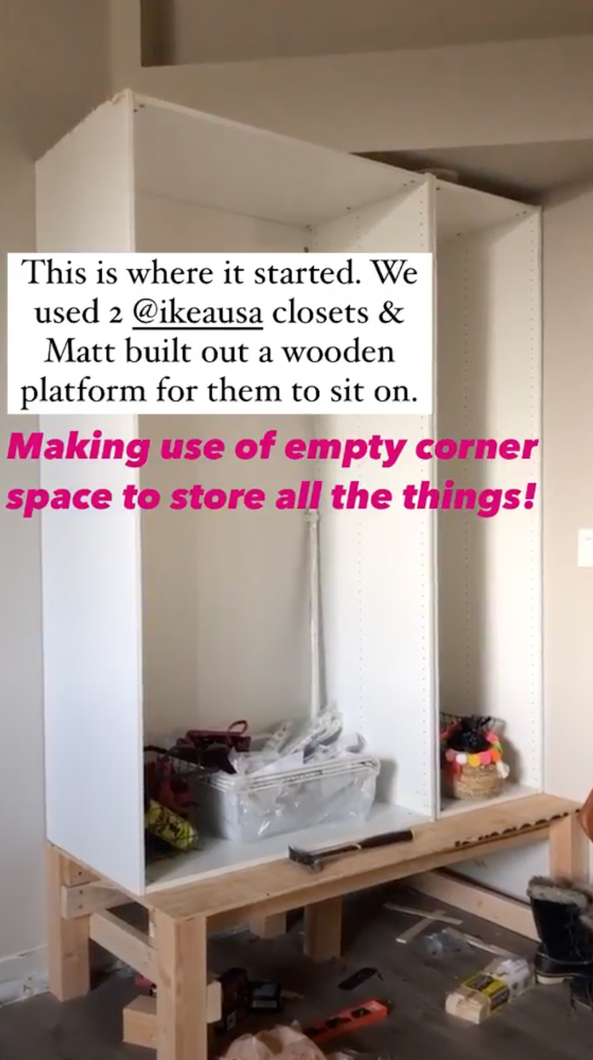 Ikea Pax closet hack for front entry