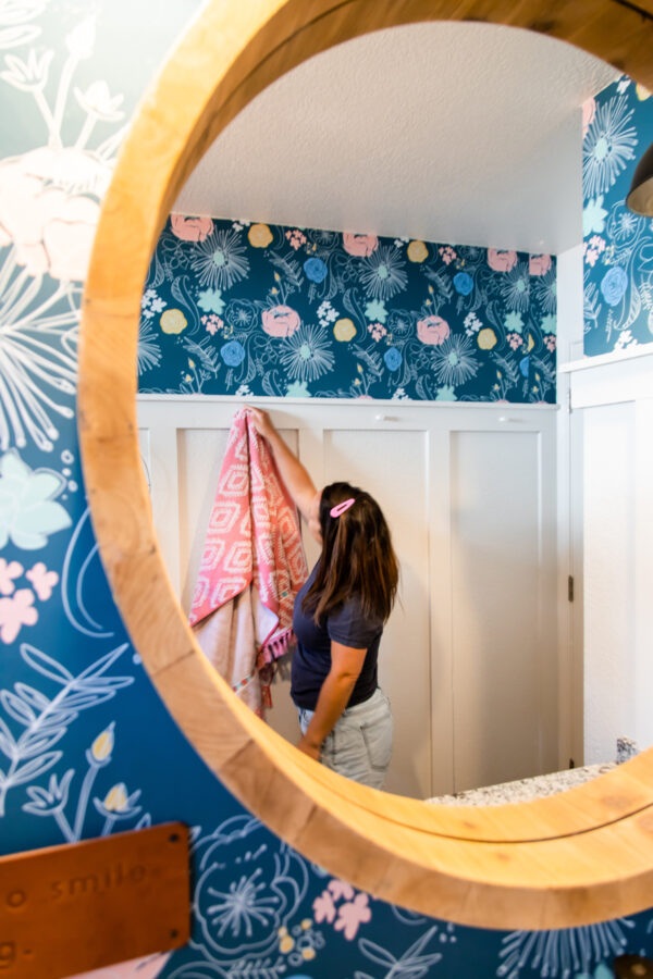 1/2 Wall Molding Small Bathroom Update - vhudgins
