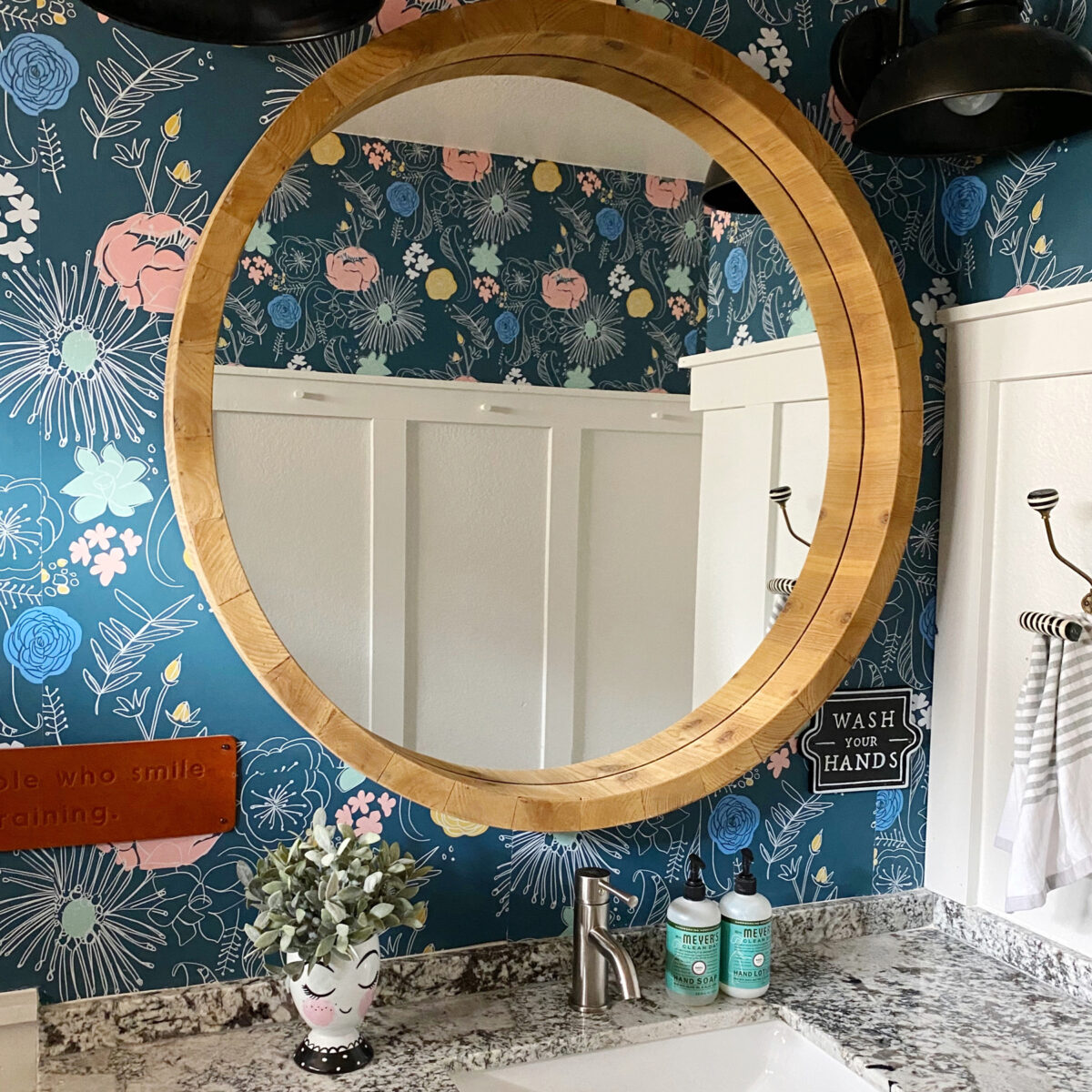 1/2 Wall Molding Small Bathroom Update - vhudgins