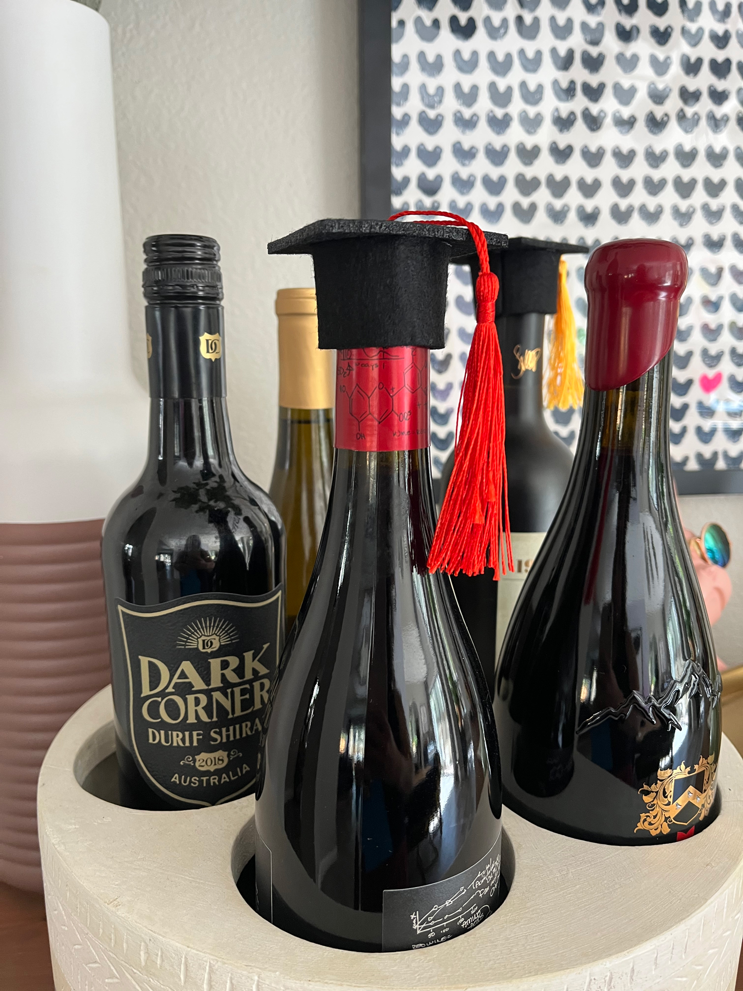 Cute grad party decor tassels for bottles
