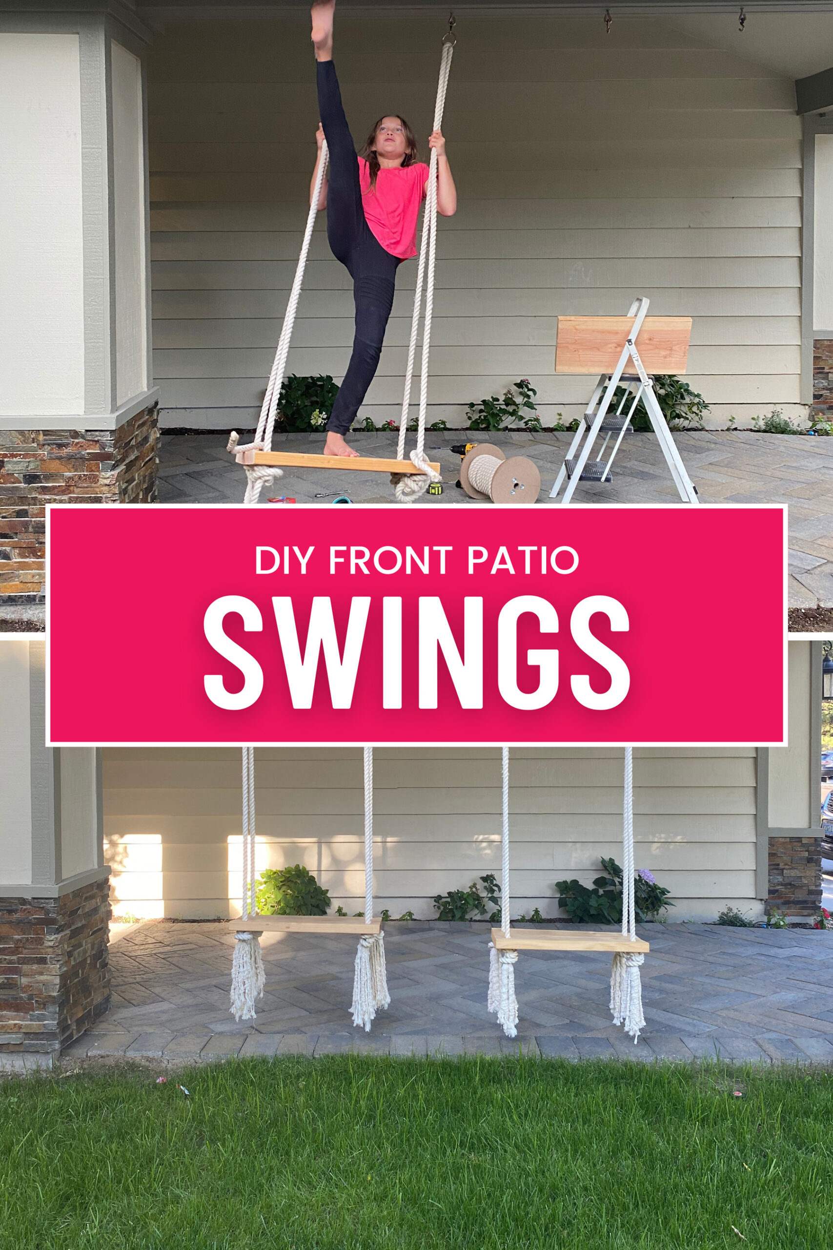 How I Made Easy DIY Rope Swings For The Front Patio - vhudgins